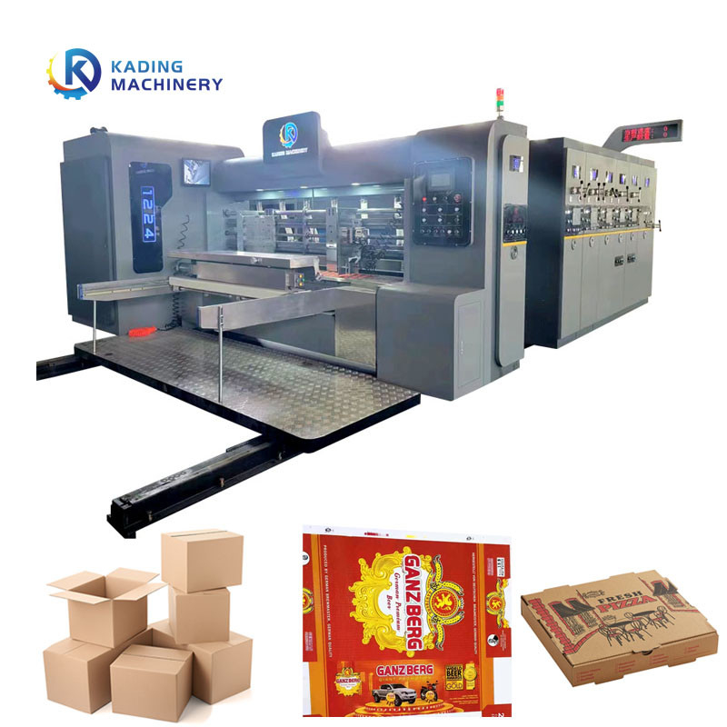 물결 모양 상자 포장을 위한 다 색깔 Flexo Gluer 기계